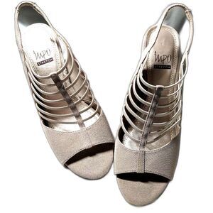 Impo Stretch Women's 8.5M Beige Strappy Sandals With Heels